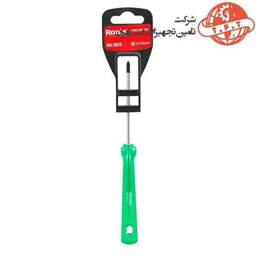پیچ گوشتی چهارسو رونیکس دسته کریستالی تک رنگ مدل RH-2832-83 2
